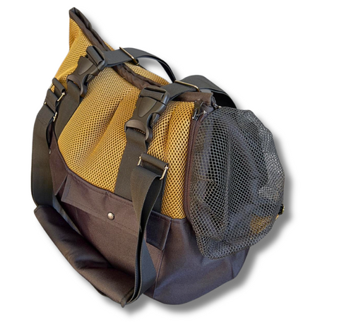 Seitliche Ansicht Sommertasche Safari Sand mit Schultergurt
