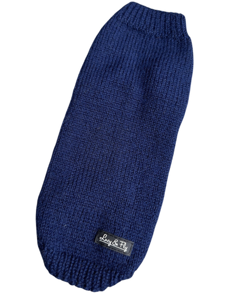 Dog sweater for females "Lady in Blue" / RL 20cm- 23cm, BU 20-22cm
