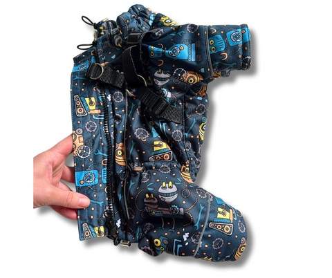 Wetterfeste Softschell-Wintermäntel "RoboGalaxy" 🐾🤖 für Rüden / Geschirr