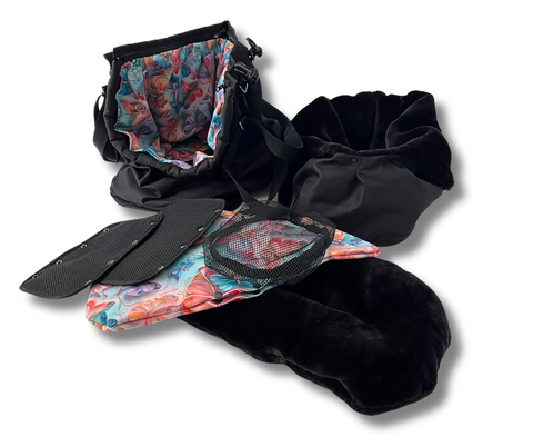 Für Hunde bis ca. 7kg / Sommertasche - Rucksack / Multifunktion Gr. L  "Hundeparadies" mit extra Fach im Boden, 2 Inlays & abnehmbarem Fensternetz - Lieferzeit ca. 8 Wochen NACH Ihrer Bestellung