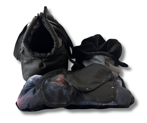 Dog bag sling "In Beige", summer version / size S