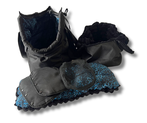 Für Hunde bis ca. 10kg / Wetterfeste Hundetasche "Leo in Schwarz" mit Rucksack-Funktion & mit abnehmbarem Netz / Gr. XL