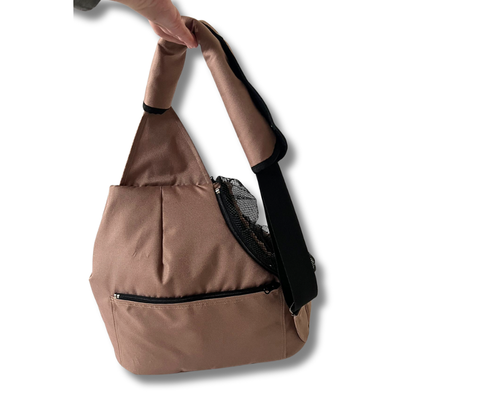 Wetterfeste Sling-Wintertasche "In Beige"  mit abnehmbarem Fensternetz - Lieferzeit ca. 8 Wochen NACH Ihrer Bestellung