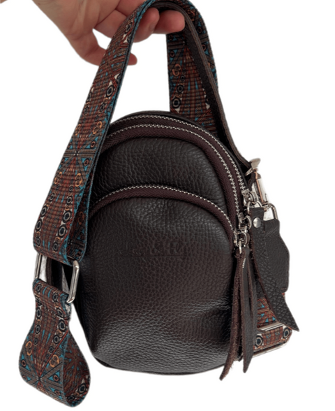 Dog bag "Grace" "Dark Chocolate", genuine leather
