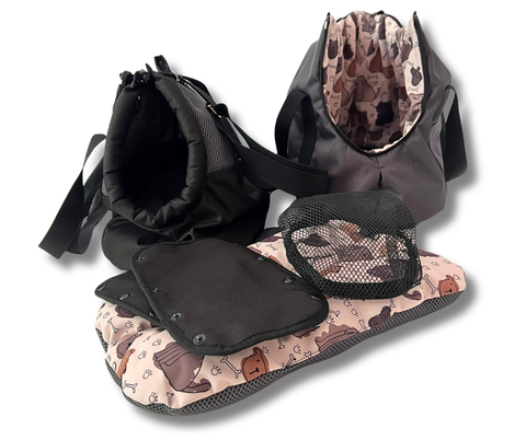 Sommertasche Rucksack Happy Dogs mit separat tragbarem Inlay und stabilem Boden für kleine Hunde