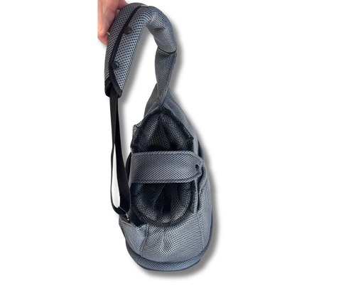 3-in-1 Hundetasche Ocean Grau mit separat nutzbarem Inlay-Täschchen und Sicherheits-Fensternetz