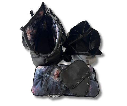 Dog bag sling "In Beige", summer version / size S