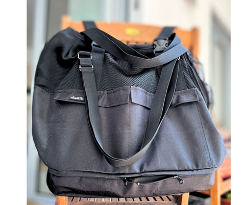 Für Hunde bis ca. 7kg / Sommertasche - Rucksack / Multifunktion Gr. L  "Hundeparadies" mit extra Fach im Boden, 2 Inlays & abnehmbarem Fensternetz - Lieferzeit ca. 8 Wochen NACH Ihrer Bestellung