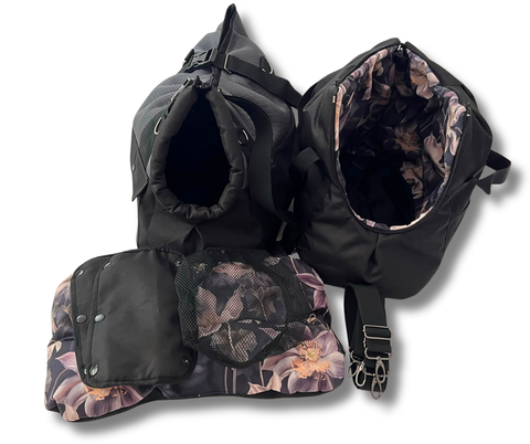 Hundetasche Nachtblume mit separat tragbarem Inlay, verstellbaren Gurten und Rucksackfunktion