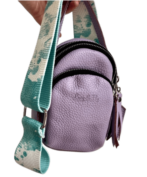 Dog bag "Grace" "Lavender", genuine leather