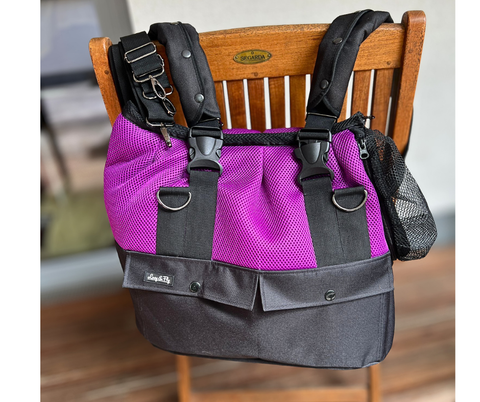 Sommertasche-Rucksack „Lavendeltraum“ – Gr. M für Hunde bis ca. 5 kg
