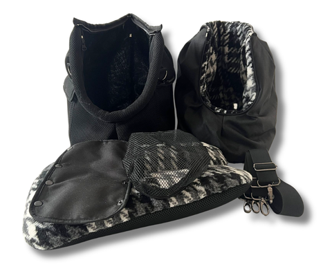 Hundetasche Schwarze Eleganz Größe M für kleine Hunde bis 5 kg