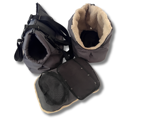 Luftige Hundetasche Silberfuchs ohne Inlay mit großem Mesh-Bereich für warme Sommertage