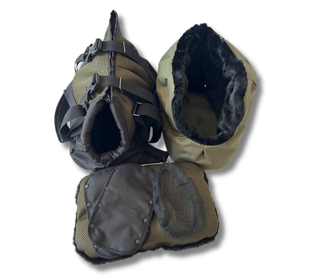 Sommertasche-Rucksack für Hunde bis 5 kg – Multifunktionale Hundetragetasche Gr. M.