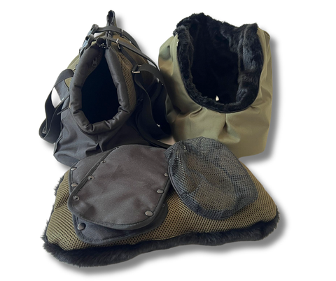 Sommertasche-Rucksack für Hunde bis 5 kg – Multifunktionale Hundetragetasche Gr. M.