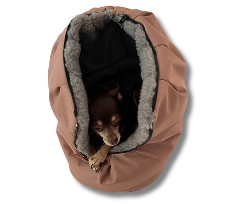 Extra Inlay Größe M – Beige/Grau für Hundetaschen oder als Kuschelplatz