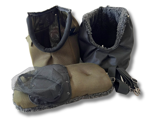 Elegante Winter Hundetasche für kleine Hunde mit komfortablem und geschütztem Innenbereich