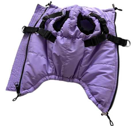 Waterproof winter vests for females with harness