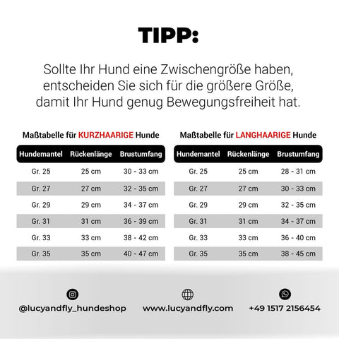 Für Rüden - "Luis" - Hundemantel ohne Fütterung / Gr. 29, 33