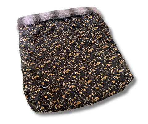 Peonies - Softshell dog sleeping bags / Size S / 54cm x 40cm (not folded over)