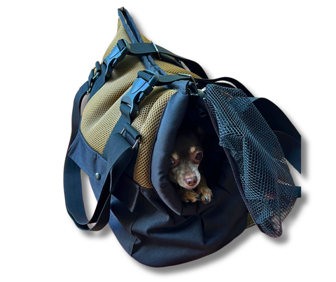 Sommertasche-Rucksack Safari Sand – Größe M für Hunde bis 5 kg