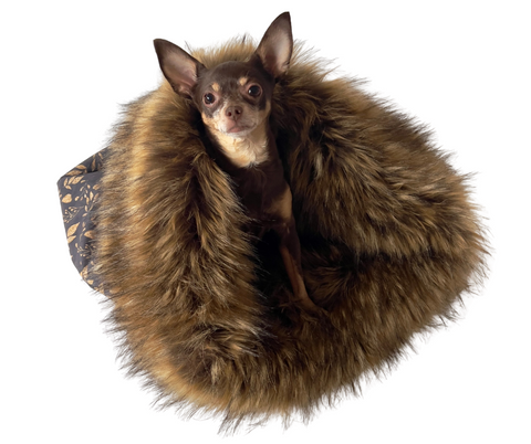 Royal - Softschell-Hundeschlafsack mit stabilem Boden & Kissen / Bodengröße 40cm x 22cm / 47cm Hoch