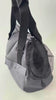 Graue Hundetasche Platin Grau mit herausnehmbarem Kuschelinlay und stabilem Boden