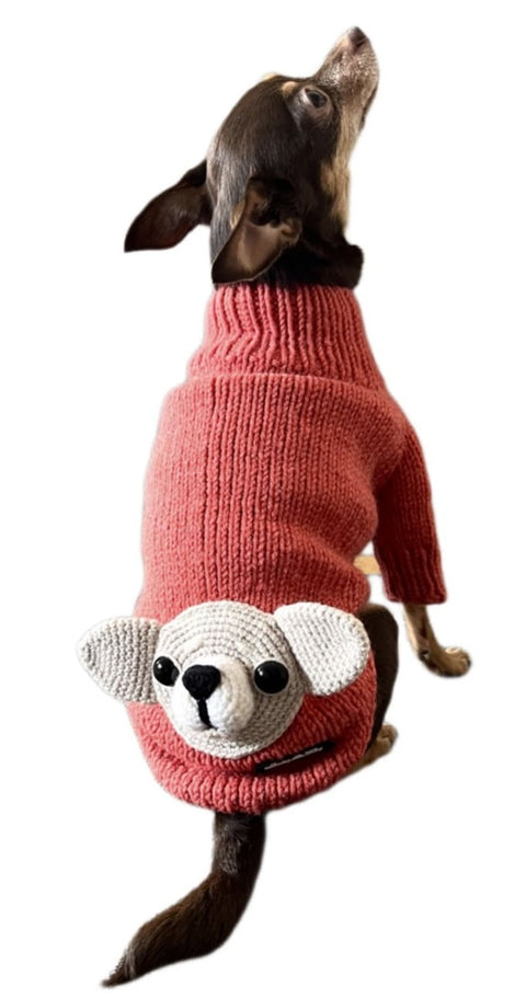 Knitted sweater for dog "Chihuahua" / RL 26-28cm, BU 35-37cm